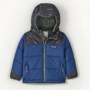 Patagonia Toddler 4T Astropuff Hoody Superior Blue Puffer Full Zip Jacket Worn